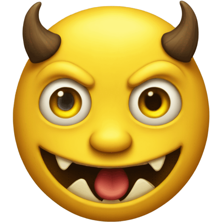 Yellow devil  emoji