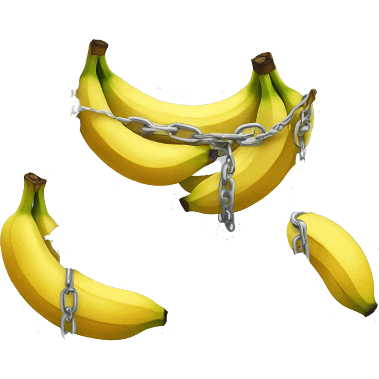 Bananas wrapped in a chain emoji