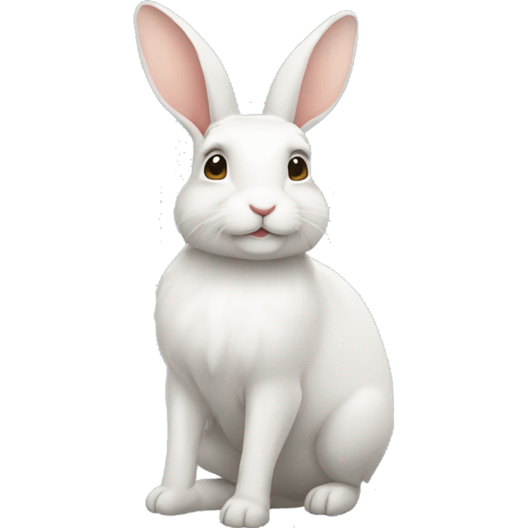 Un conejo Belier blanco emoji