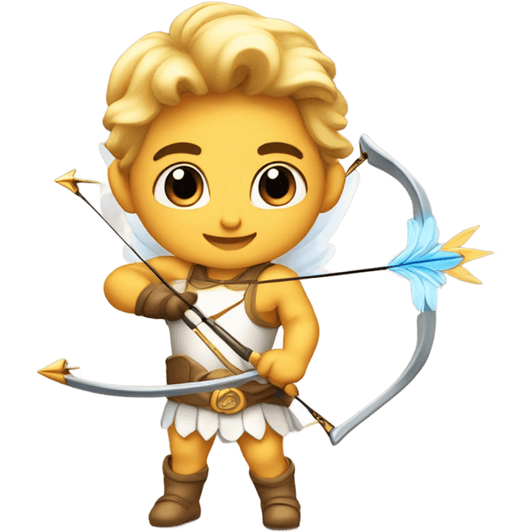 bow with arrow cupid angel archer holding a arrow emoji