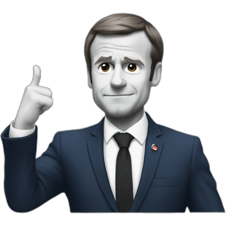 Macron qui dab emoji