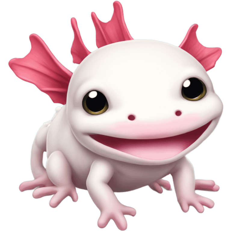 cute cartoon axolotl emoji