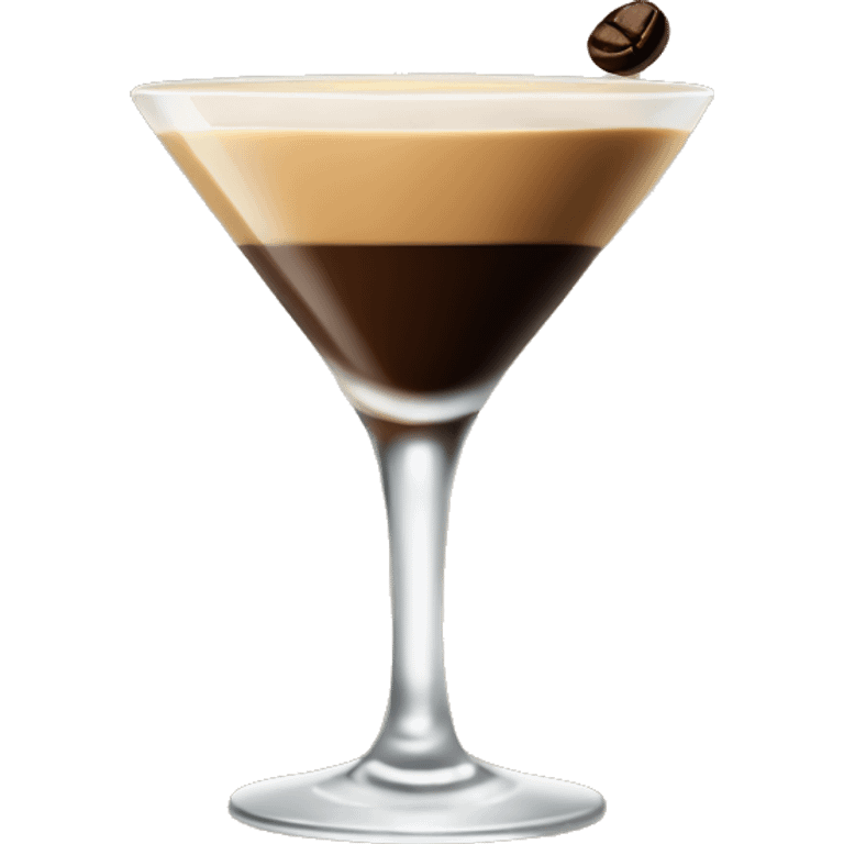 Espresso martini with three coffee beans emoji