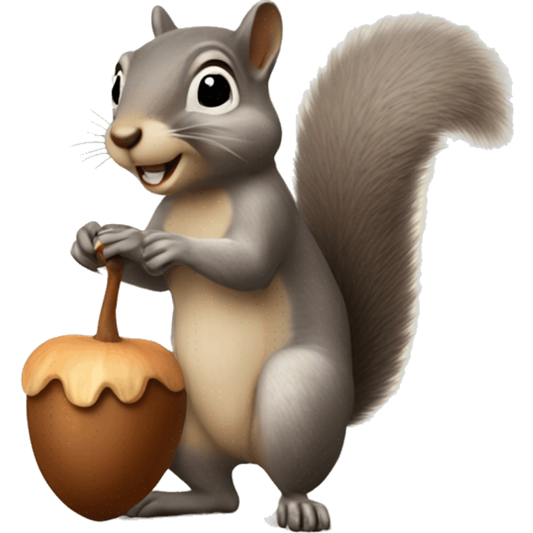 squirrel holding an acorn emoji
 emoji