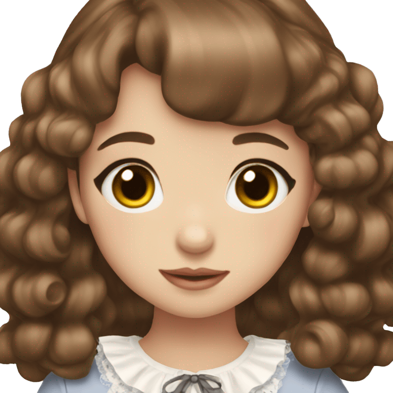 sweet-lolita brown haired girl  emoji