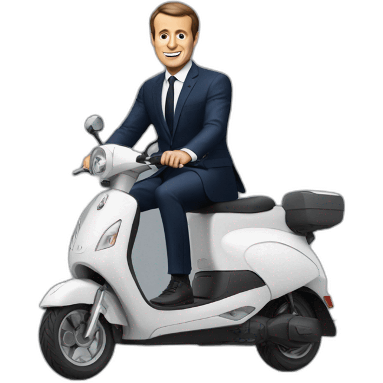 macron on electric scooter emoji