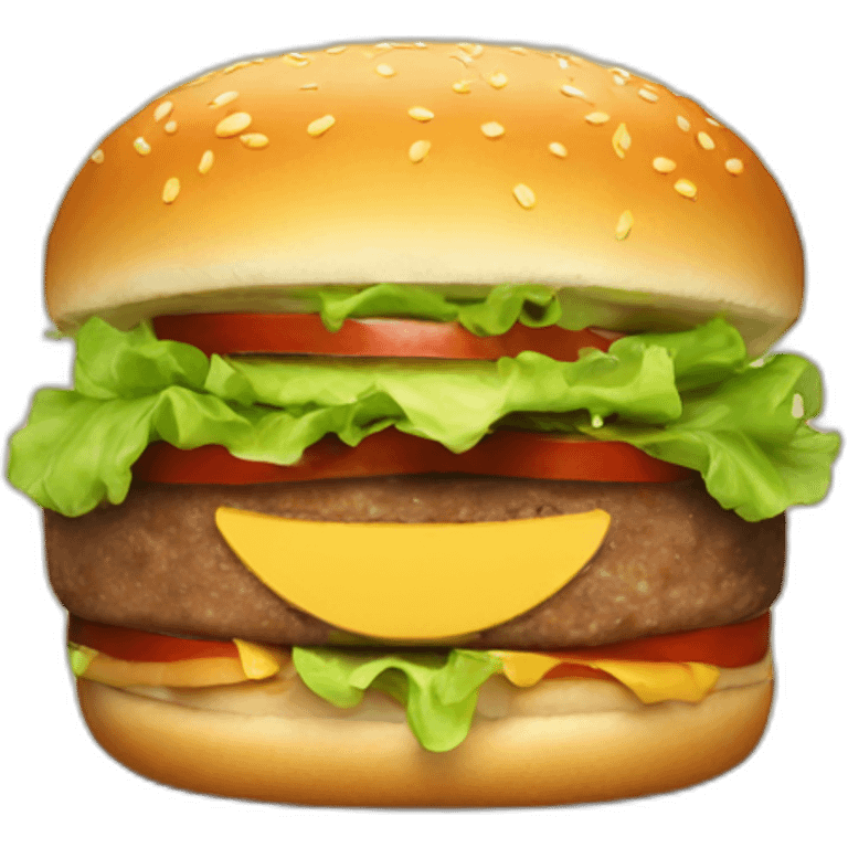 Burger smiling emoji