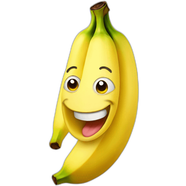 Smiling banana emoji