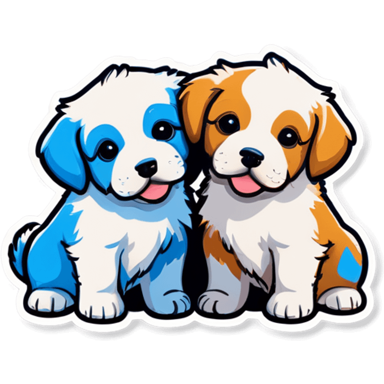 Two cavatzu puppies emoji