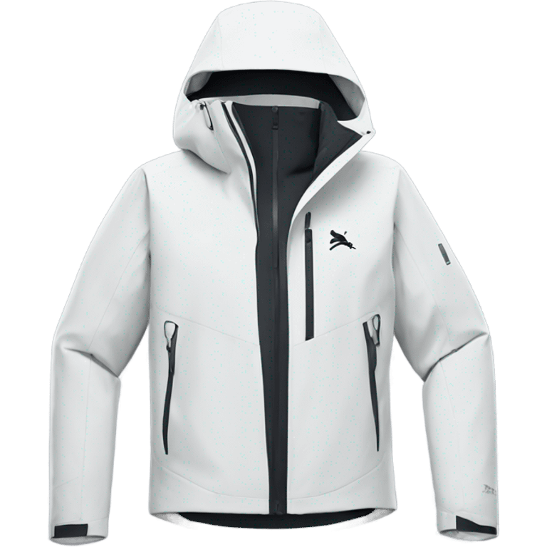 white Arcteryx jacket with no hood emoji