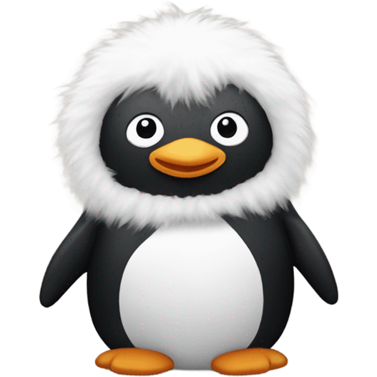 Fluffy penguin stuffed animal emoji