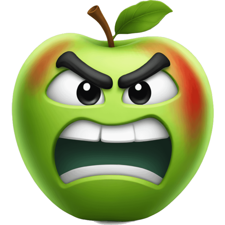 angry apple emoji