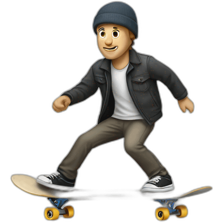 A white man skateboarding emoji