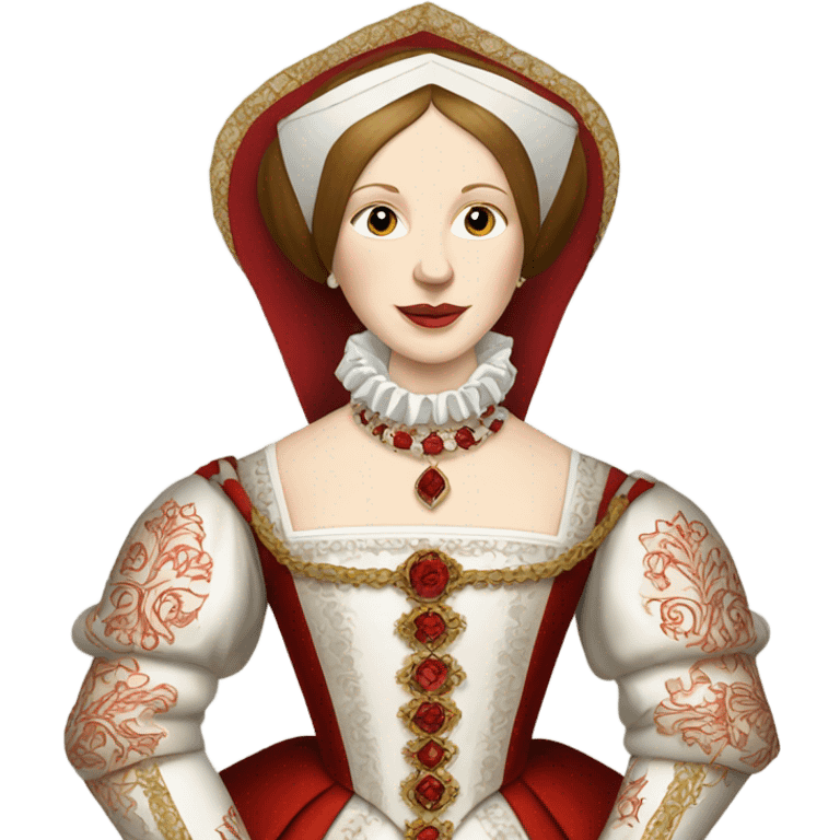 Mary Tudor I detailed white and red emoji