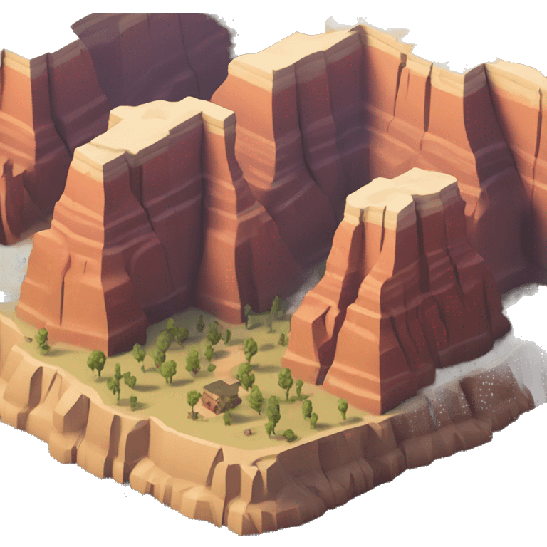 isometric Grand Canyon emoji