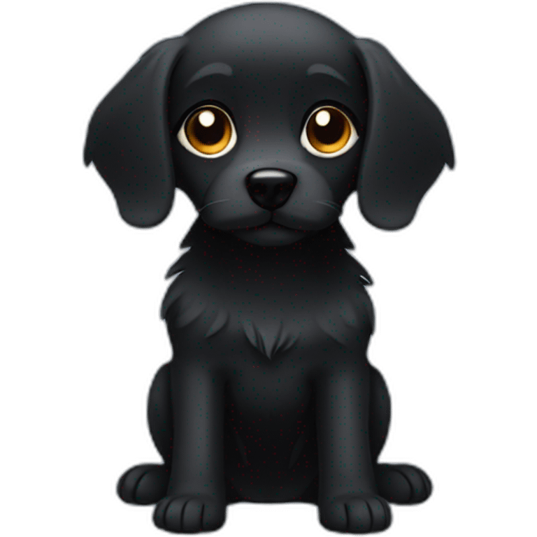 Small black dog halo emoji