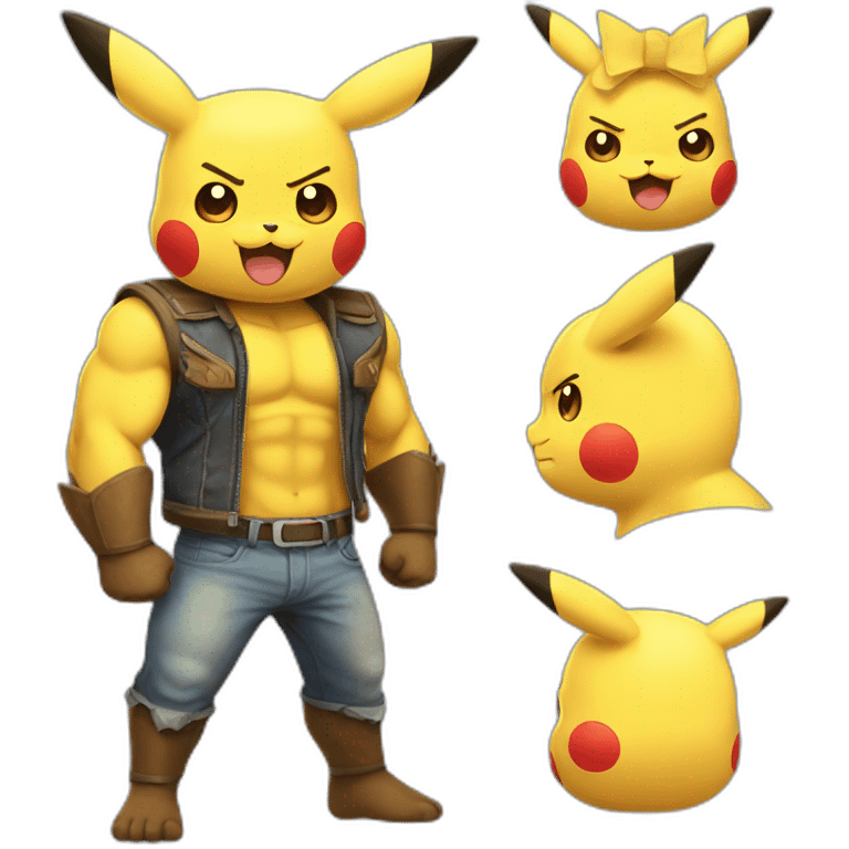 Muscular Pikachu emoji