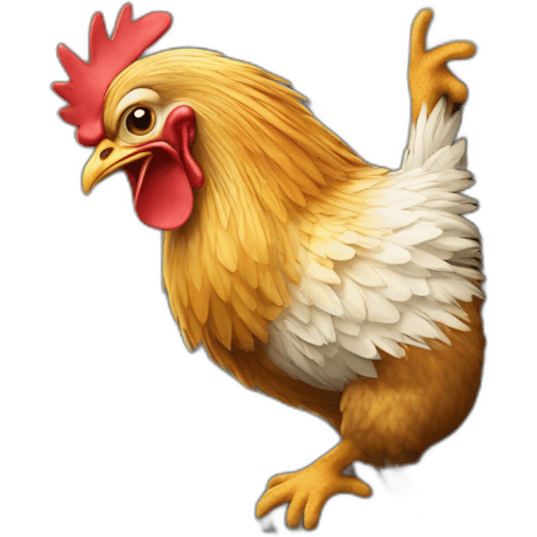 Climbing chicken  emoji