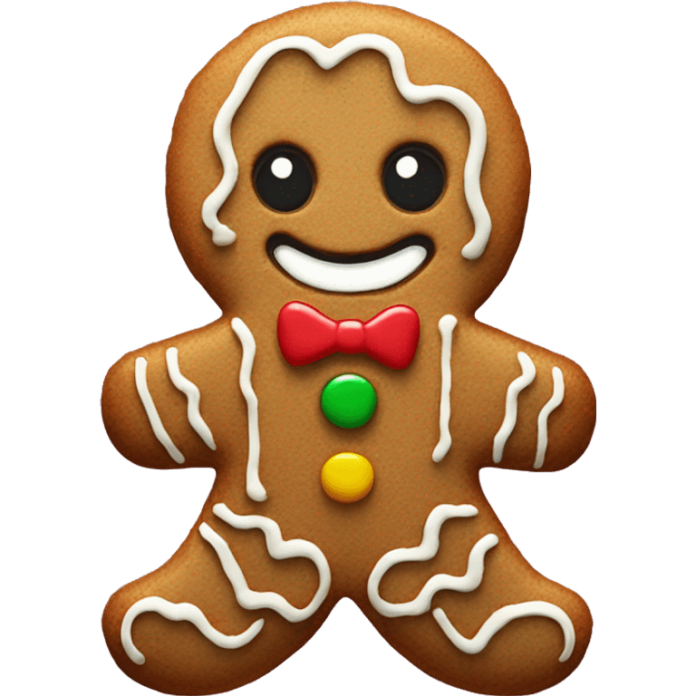 Rainbow gingerbread man emoji