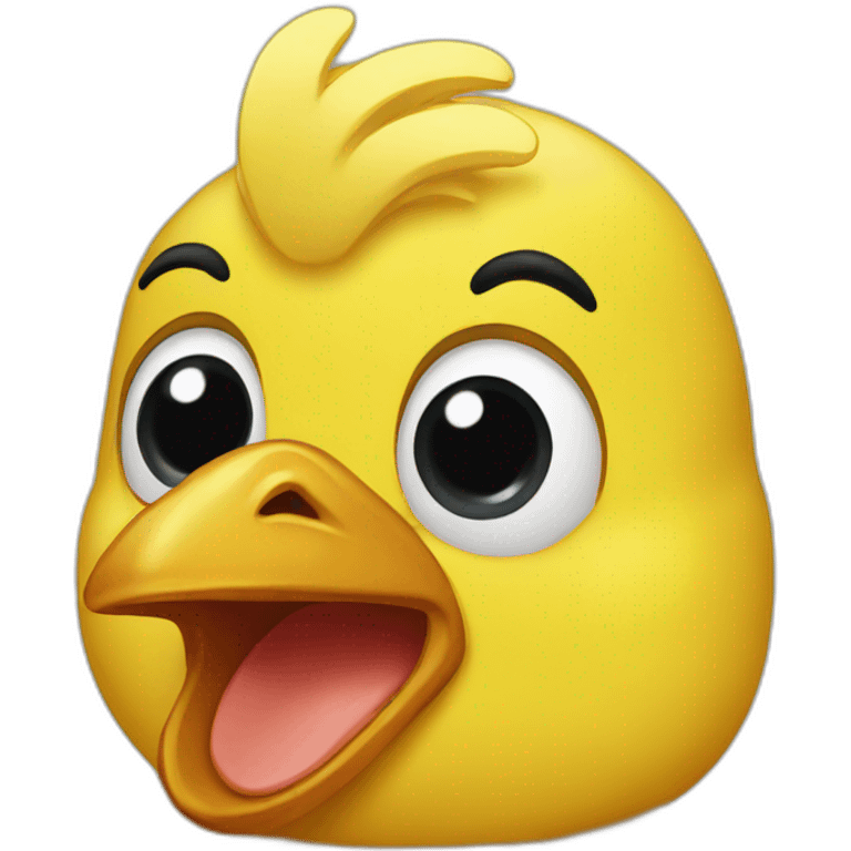 A yellow chicken emoji