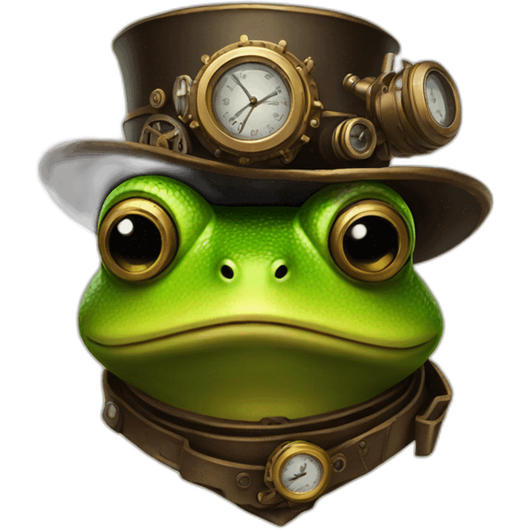 Steampunk frogg emoji