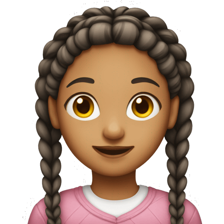 Girl with braids  emoji