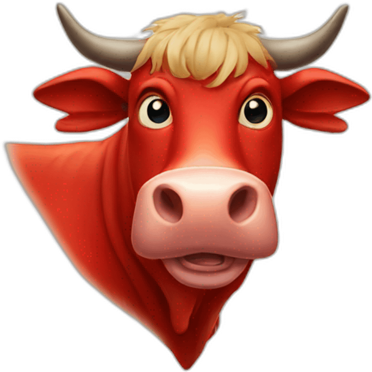 red evil cow emoji