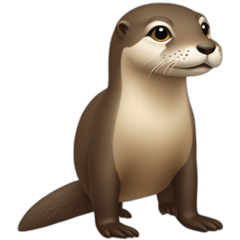 Loutre sur cheval emoji