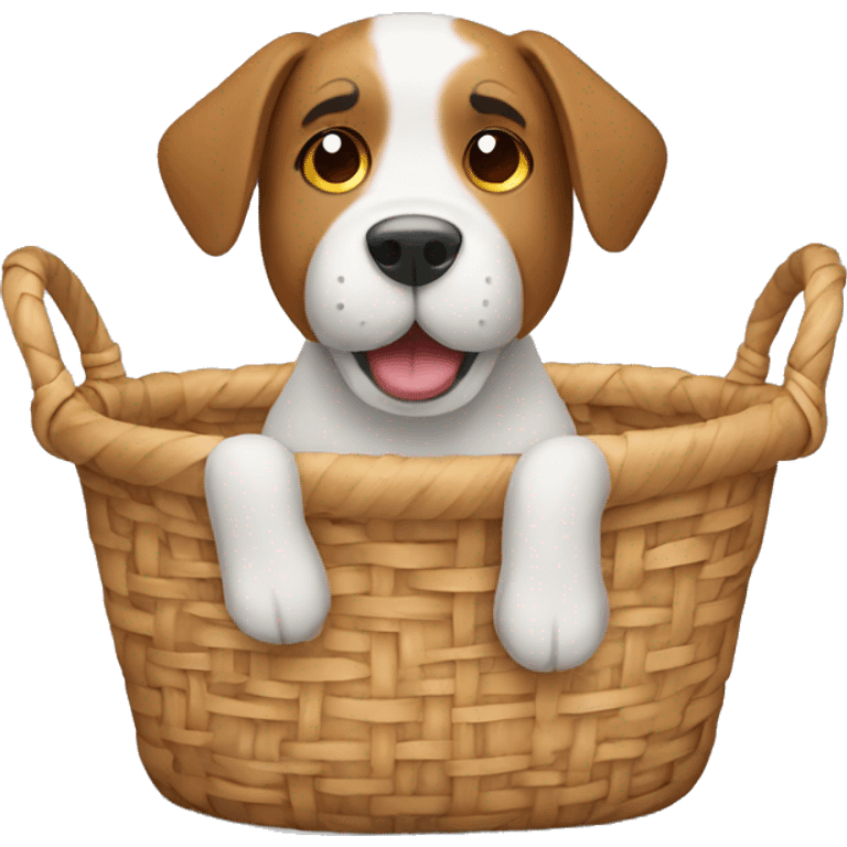 Make a dog in a basket emoji