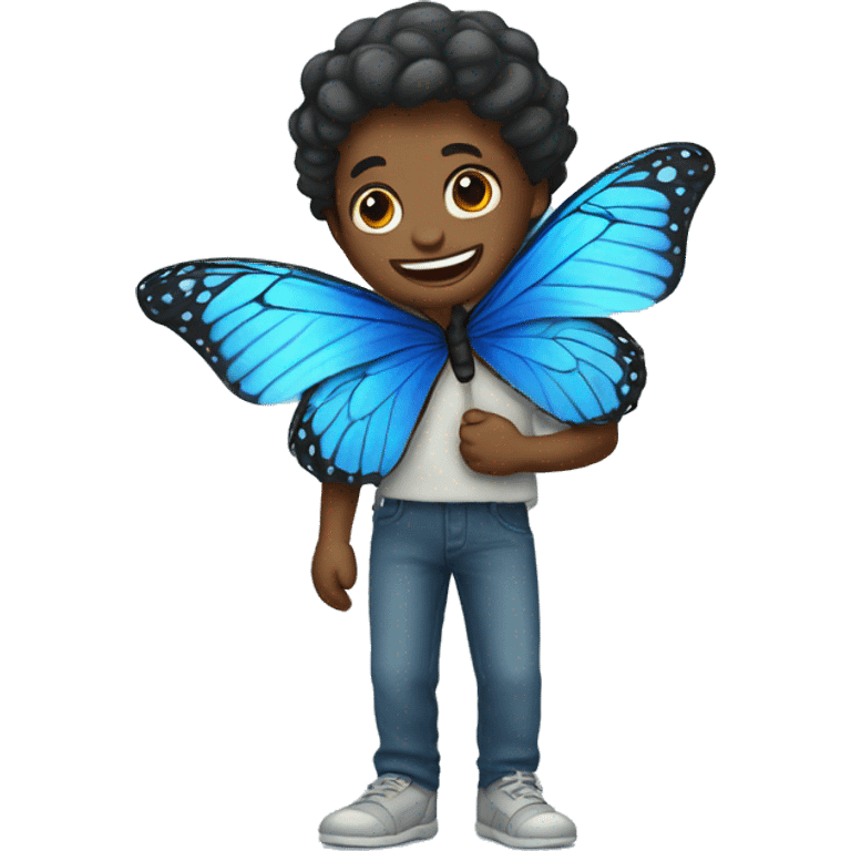 Butterfly blue emoji