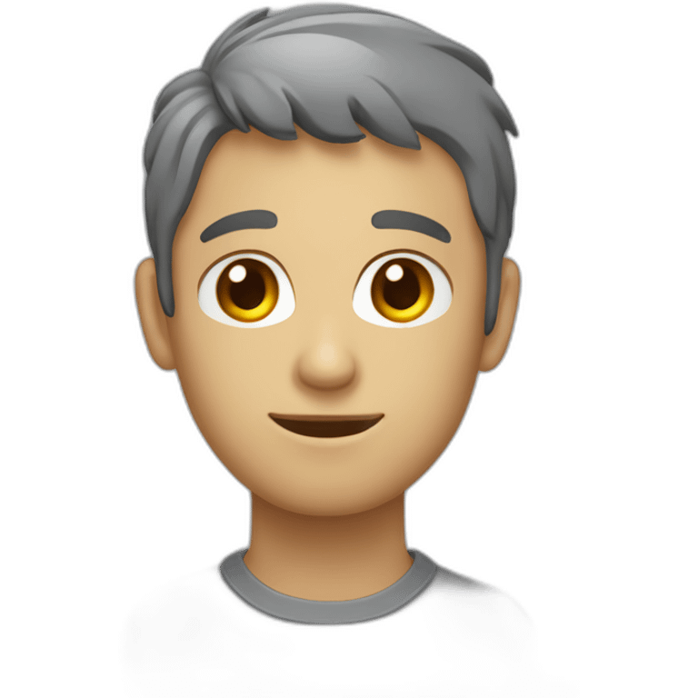 Chat gris avec les yeux écarquillés  emoji