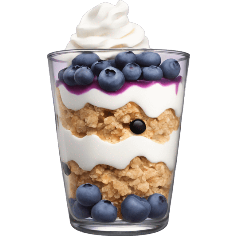 blueberry crumble yogurt parfait emoji