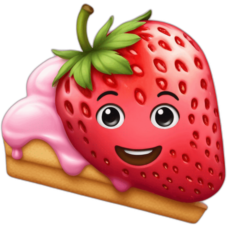 strawberry-icecream emoji