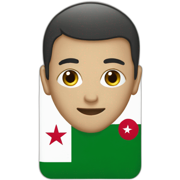 dark green passport with algerian flag emoji