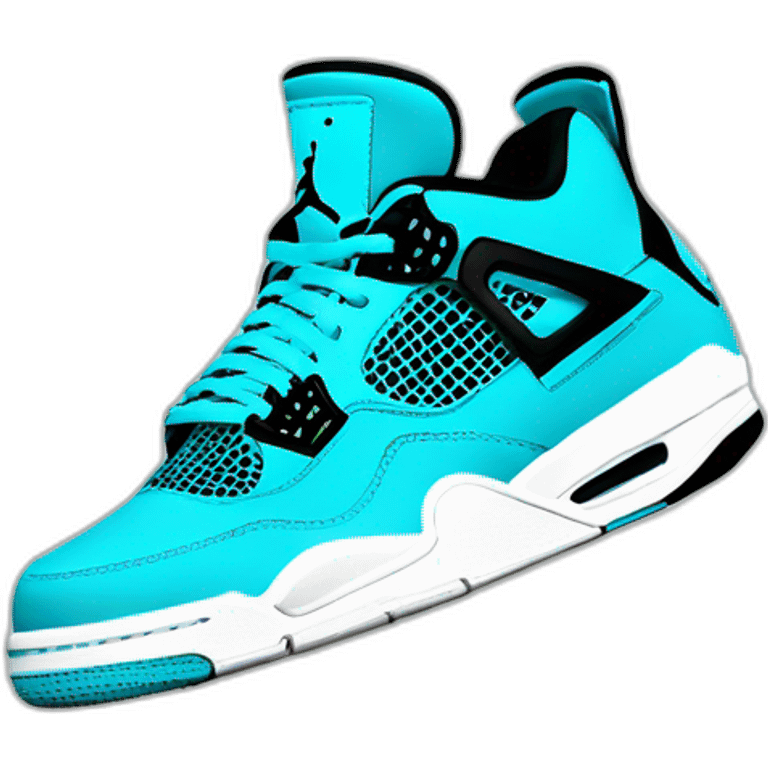 Jordan 4 blue cyan emoji