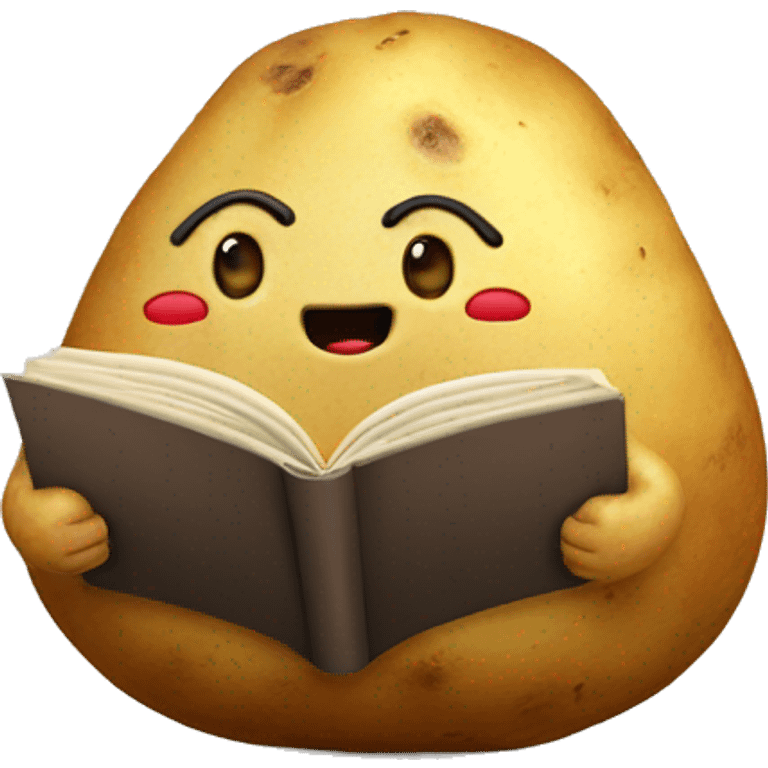 a potato which is reading a book emoji