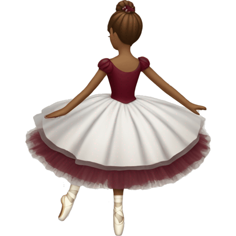 burgundy music box with white ballerina standing back emoji