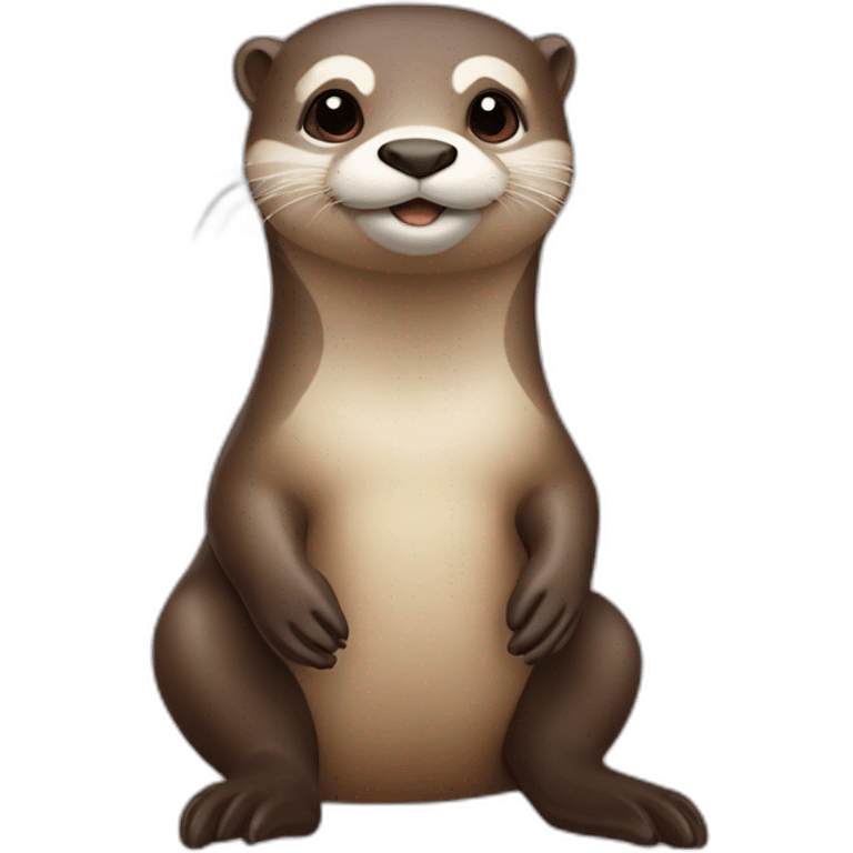 Loutre sur une vache emoji