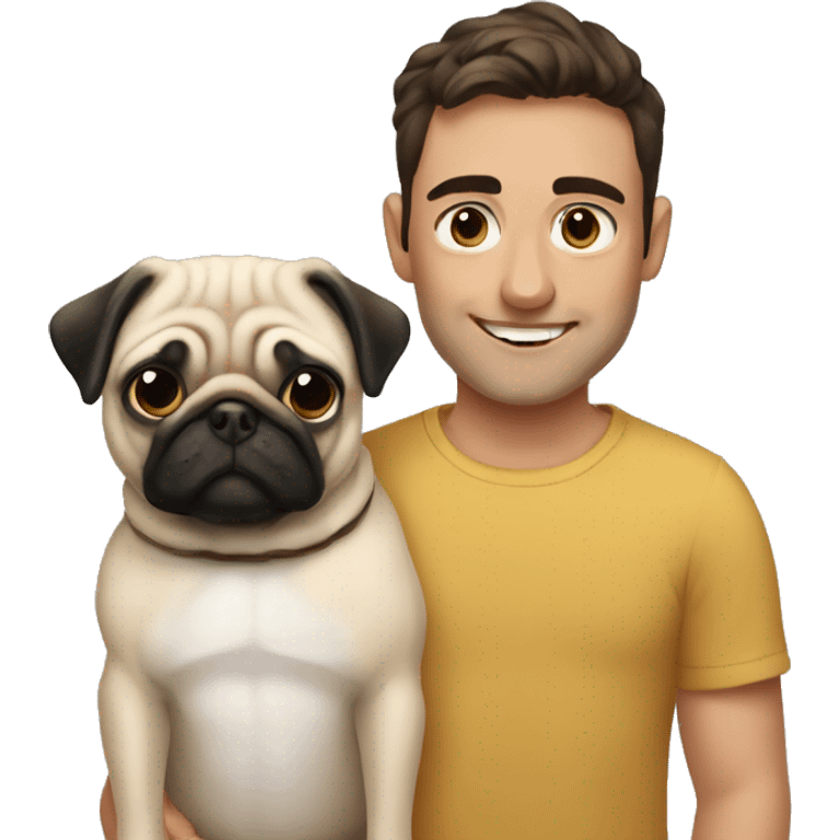 me with pug emoji