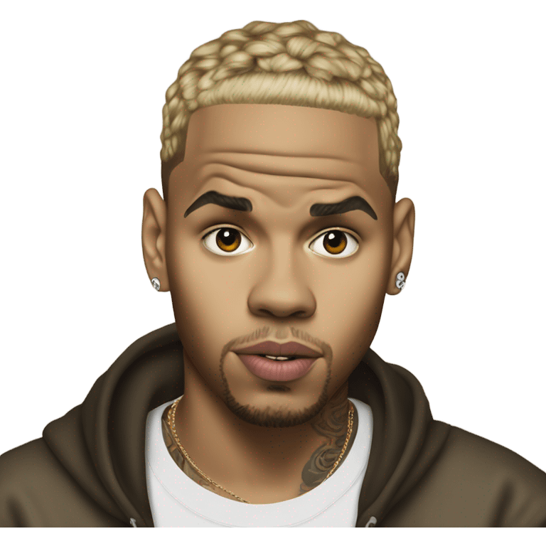 Hyper Realistic Chris Brown forever album  emoji