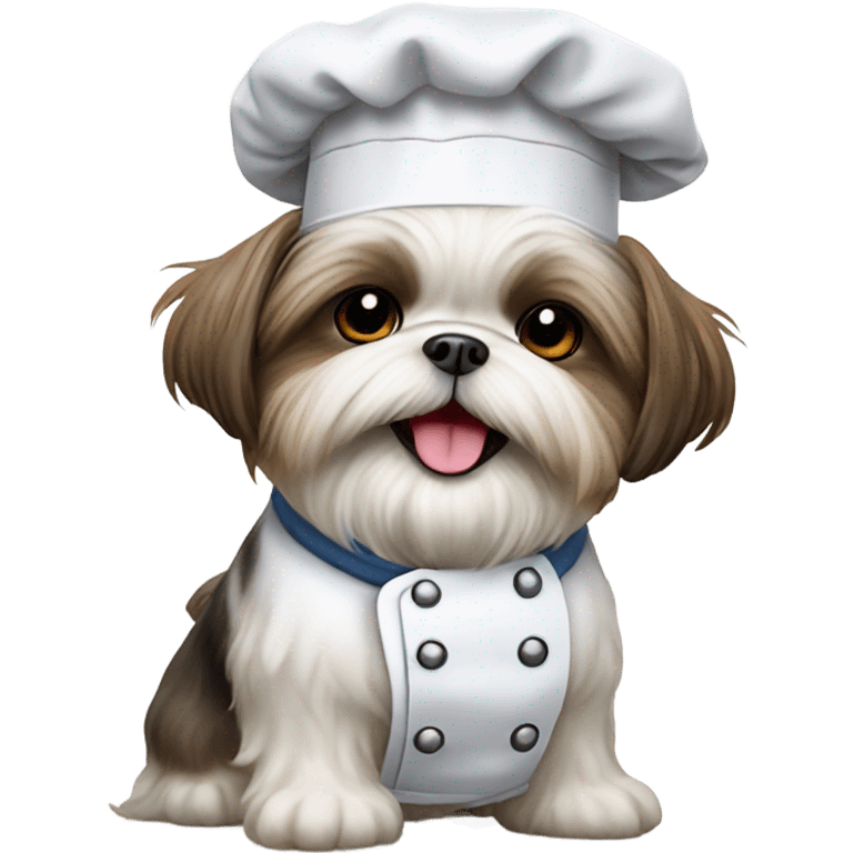 Shih tzu chef smiling emoji