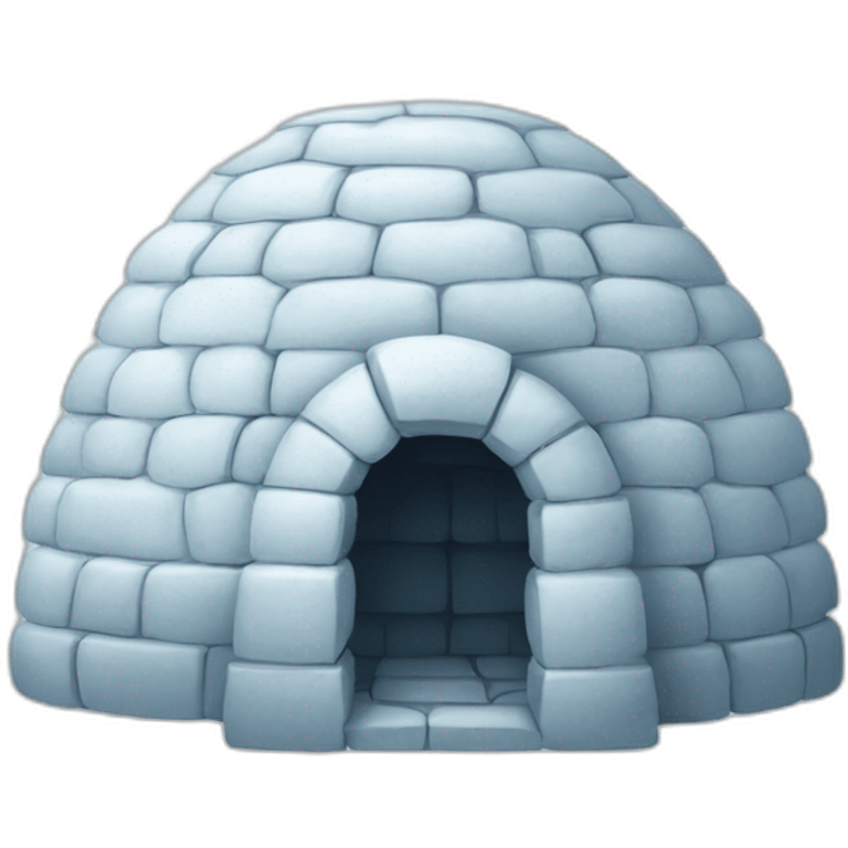 igloo divided in hald emoji