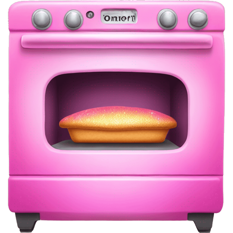 Pink ombre oven with glitter  emoji