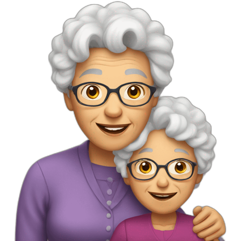 New Year with Grandma emoji