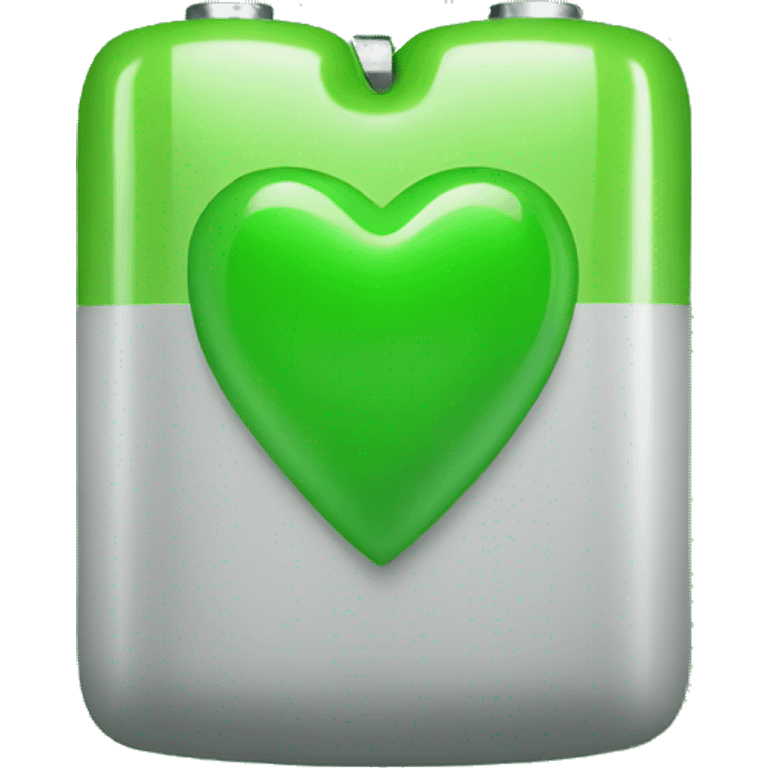 heart with green battery  emoji