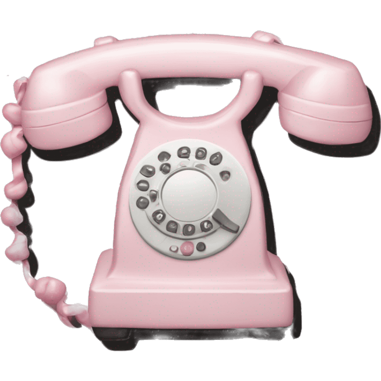 Pale pink glitter telephone emoji