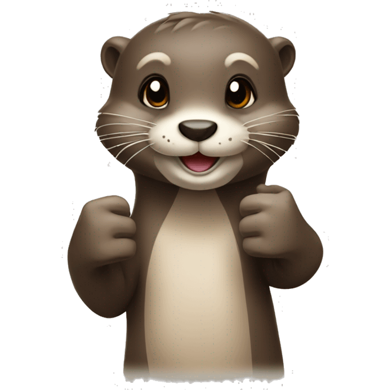  Cute otter two thumbs up emoji