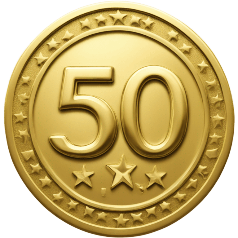 gold 50th emoji