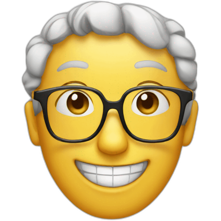 Smiling emoji with glasses emoji