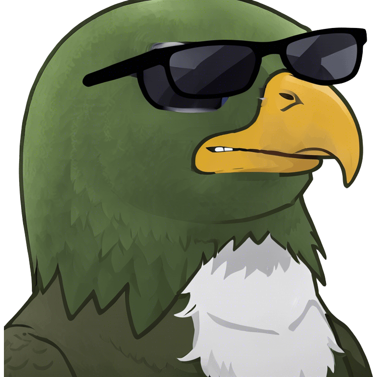 Bald eagle sunglasses  emoji